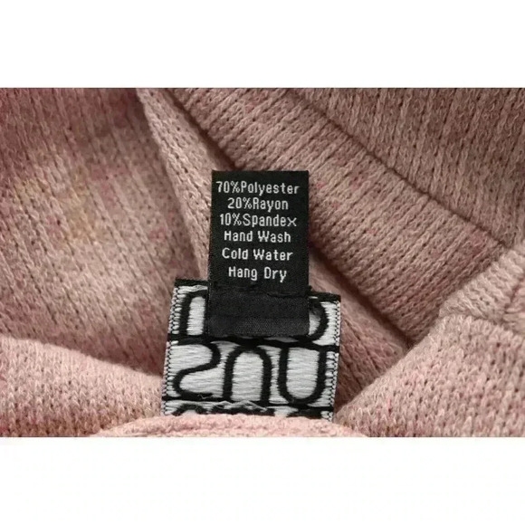 Clara Sun Woo Sweater Size Medium Dusty Pink V-Neck Oversized Boxy Lagenlook - Picture 11 of 11